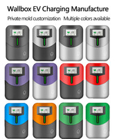 Station de recharge murale pour véhicules électriques de type 2 OEM ODM, 32A IP65, borne de recharge intelligente pour véhicules électriques, utilisation domestique, chargeur de voiture électrique 7kW