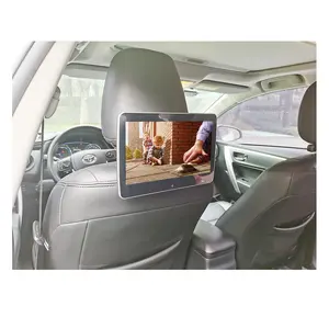 10.1 inch LCD BT 4G WIFI network Android advertising display tablet in taxi headrest monitor