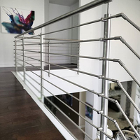 Système de balustrade en métal moderne pour terrasse, balcon extérieur, balustrade à barres