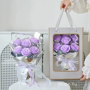 Per sempre essiccato Bouquet di fiori conservati Bouquet di nozze compleanno san valentino festa della mamma per il regalo - Product Image 6