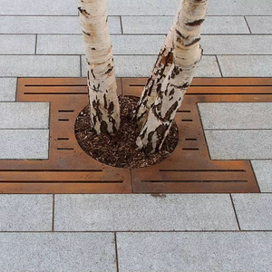 Weather Resistant Corten Steel Art Deco Freestanding Ornamental <b>Tree</b> Grate - Product Image 5