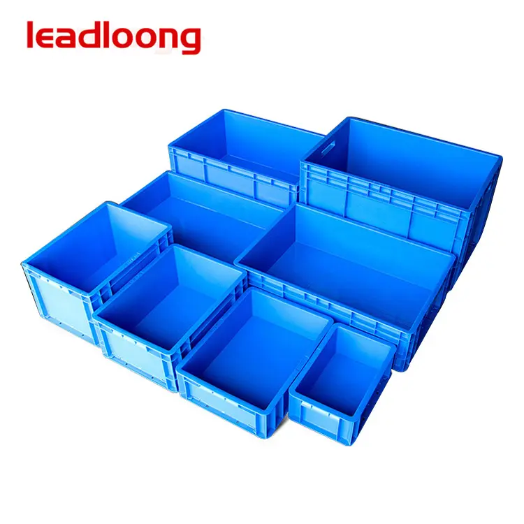 HDPP Stackable यूरोप मानक कार्यशाला कारखानों परिवहन उपयोग वर्ग ठोस बॉक्स कस्टम लोगो प्लास्टिक यूरोपीय संघ टोकरा