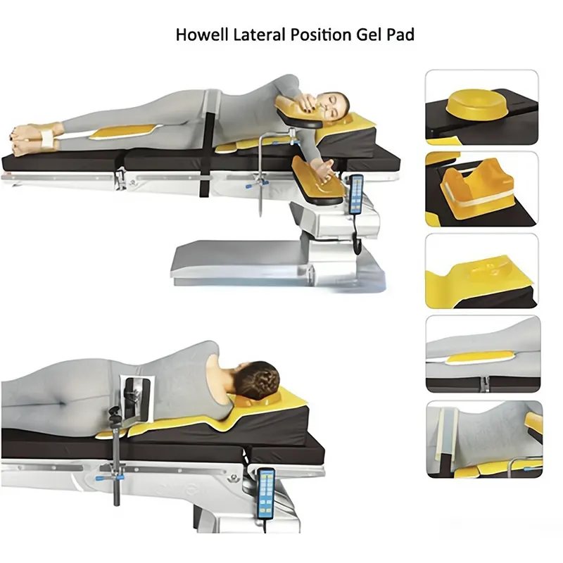 Almohadillas de posicionamiento de gel calmantes de presión de cabeza para cirugía supina o lateral usadas y médicas usadas