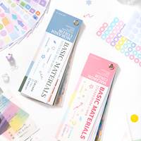 Simno 30 feuilles de stickers pré-découpés autocollants de style coréen pour scrapbooking et journal d'art