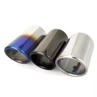 Tubo de escape para VW, punta de escape de acero inoxidable para VW Tiguan, PASSAT, Golf, POLO, <span class=keywords><strong>BORA</strong></span>, tamaño de entrada: 57~61 mm - Product Image 1