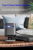 Projecteur extérieur pour projection murale de chambre à coucher, projecteur DLP portable HD 1080P avec batterie intégrée, correction automatique de la distorsion trapézoïdale