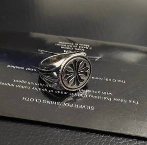 Anillo de Pareja Unisex de Piedra Natural y Aleación Retro de <span class=keywords><strong>la</strong></span> Marca Crow's Cross Tide con Baño de Plata Antigua - Product Image 5