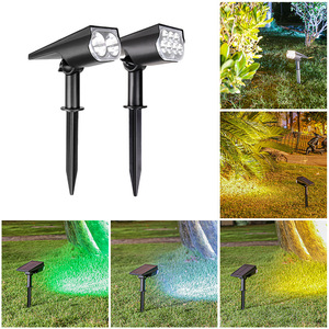 7 LED extérieur <span class=keywords><strong>solaire</strong></span> <span class=keywords><strong>jardin</strong></span> lumières réglable 2-en-1 IP65 étanche paysage projecteurs spots pour jardins et parcs - Product Image 5