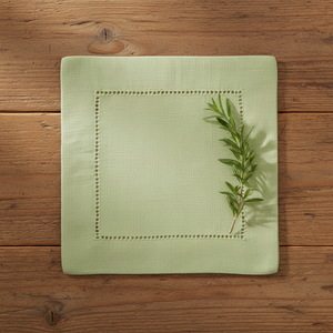 Set di Tovaglioli da Cocktail in <span class=keywords><strong>Lino</strong></span> Colorato con Orlo a Punto Smirne, Sottobicchieri Usa e Getta, Decorazioni per Matrimoni e Feste, Regalo Personalizzato, Tovagliette - Product Image 2