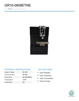 Module d'entrée et de sortie numérique à distance EtherCAT INOV-ANCE Smart PLC GR10-0808ETNE d'occasion pour l'automatisation industrielle