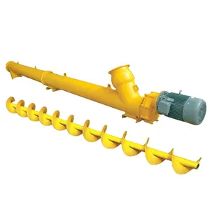 Feeding hopper inclined screw conveyor for wet sludge materials conveying