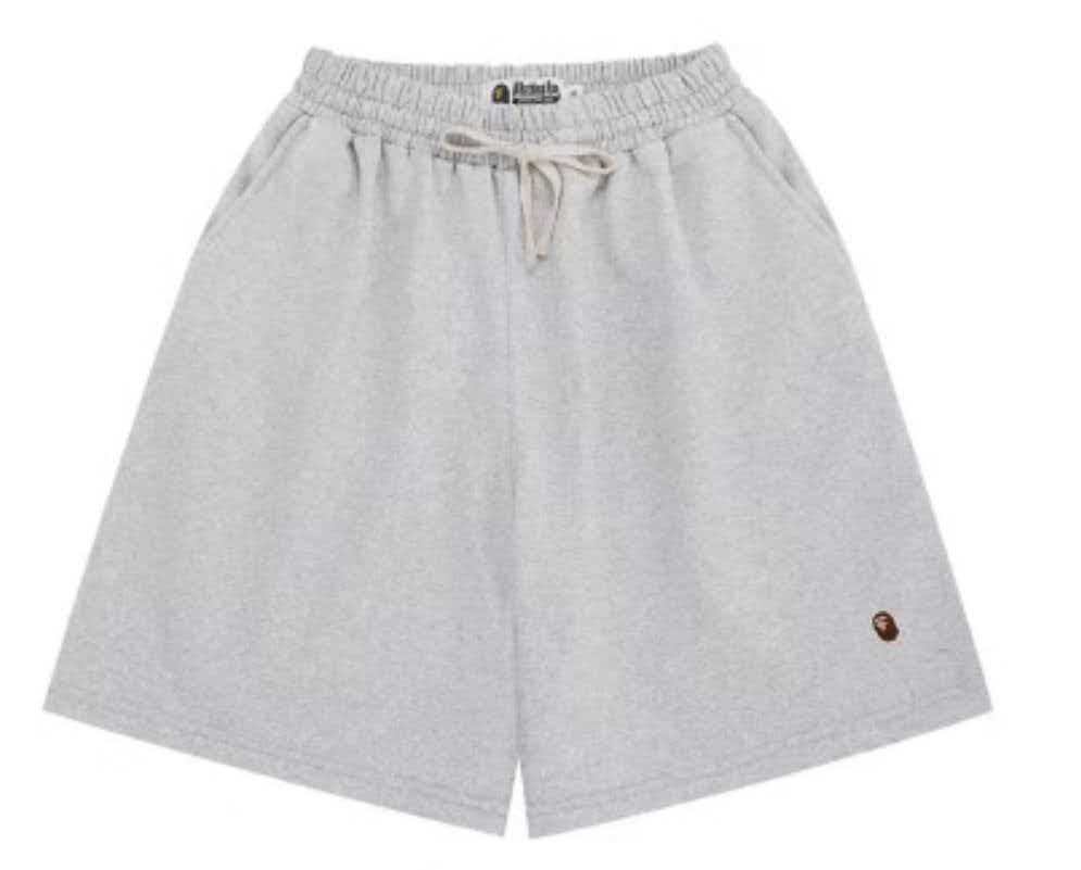 Gray small embroidered shorts
