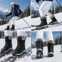 Bottes d'hiver imperméables personnalisées YL3764 pour femmes, bottes de neige décontractées de luxe pour l'extérieur, vente en gros