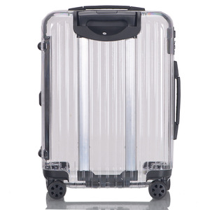 Transparent Carry-On Suitcase 20 Inch Lightweight Trolley Case <b>With</b> Combination <b>Lock</b> For Men - Product Image 2