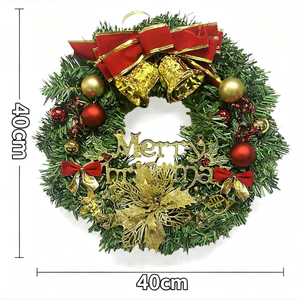 Guirlande de Noël de qualité supérieure, décoration de porte vintage pour les fêtes, utilisation domestique, durable - Product Image 4