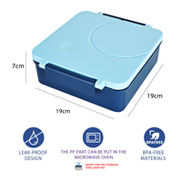Boîte à lunch pour enfants personnalisée de couleur violette, sans BPA, avec compartiments, étanche, en plastique, pour l'école