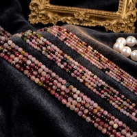 Perles en vrac professionnelles de tourmaline et d'agate colorées de 2/3/4 mm, pierres précieuses naturelles à changement de couleur pour la bijouterie