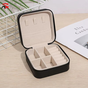 <strong>Custom</strong> <strong>Supply</strong> Directly Selling Mini Portable Necklace <strong>Jewelry</strong> Boxes Earrings Box for Zipper Flip Travel - Product Image 5