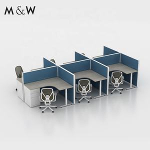 M & W โต๊ะทำงานเฟอร์นิเจอร์อลูมิเนียมที่ทันสมัยพาร์ทิชันสำนักงานแบบแยกส่วน - Product Image 2