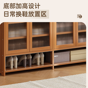 New 2026 bamboo <b>shoe</b> cabinet for home use, entrance <b>storage</b> cabinet, hallway, indoor entryway cabinet, integrated <b>shoe</b> <b>rack</b>. - Product Image 3