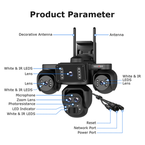 กล้องวงจรปิด SECTEC 5 เลนส์ ซูม 10 เท่า Wifi PTZ ระบบรักษาความปลอดภัยภายในบ้าน กล้องมองกลางคืน 20MP กันน้ำสำหรับภายนอกอาคาร ตรวจจับมนุษย์ กล้อง IP - Product Image 6