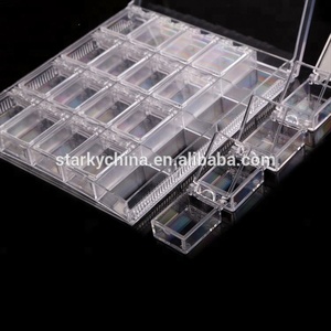 20 Lưới Trong Suốt Acrylic Nail Art Trang Trí Lưu Trữ Hộp Rhinestone Hạt Container Trường Hợp Rỗng Trang Sức Hiển Thị Tổ Chức - Product Image 4