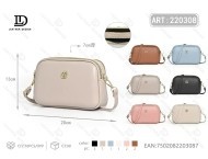 Borsa a Tracolla da Donna con Doppia Cerniera in Microfibra e Pelle Sintetica per Uso Quotidiano in Tutte le Stagioni - Product Image 1