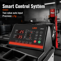 Équipement d'atelier 3D tout-en-un pour l'alignement et l'équilibrage des pneus, avec élévateur, capacité 70 kg, vitesse 200 tr/min, LEO L9031, 0,25 kW, 100/230 V, monophasé, deux unités