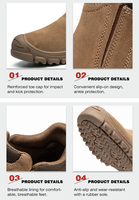 Botas de Trabajo con Suela de Goma de Alta Calidad, Zapatos de Senderismo Modernos para Exteriores, Zapatos de Seguridad Antideslizantes e Impermeables Personalizados para Hombre