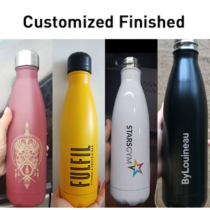 304 Stainless Steel Water Bottle Flask 550ML Rubber Painted Inside and Outside White <b>Cola</b> Tumbler - Product Image 2