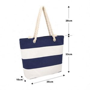 Bolso Tote Grande de Lona de Algodón con Cremallera para Mujer, Asa Doble, Bolso de Compras para Playa de Verano - Product Image 2