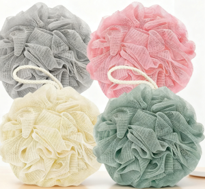 Colorful <strong>Simple</strong> Long Soft Mesh Shower Ball with Hanging Loop PE Material for Gentle Face <strong>Exfoliation</strong> - Product Image 3