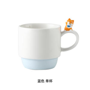 Tasse mignonne en céramique créative avec couvercle cuillère famille couple tasse à café <span class=keywords><strong>Corgi</strong></span> tasse ensemble cadeau - Product Image 6