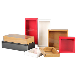 ZL, venta al por mayor, embalaje de impresión, pastel, galleta, joyería, ropa para hornear, comida, invitaciones de boda, tiene cubierta de cajón transparente, caja de regalo de papel - Product Image 2