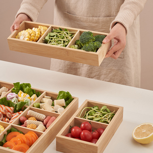 Platos: bandejas de madera de estilo japonés, <span class=keywords><strong>placa</strong></span> dividida retro Ovalada <span class=keywords><strong>para</strong></span> uso doméstico, plato de comedor fino, paletas de utensilios de cocina - Product Image 4
