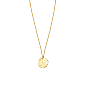 Collana Angelina in acciaio inossidabile con ciondolo a forma di lettera F, 1,9 cm, placcata in oro, gioielli unisex alla moda, regalo - Product Image 1