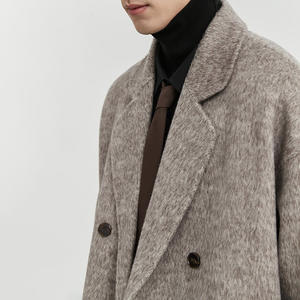 Высококачественный зимний тёплый длинный шерстяной пальто Jancoco, двубортный мужской шерстяной тренчкот на заказ - Product Image 4