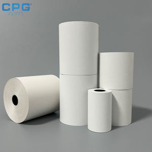 Rouleau de papier thermique personnalisé OEM 80x60mm sans BPA 55gsm pour chaîne de magasins, papier de reçu pour caisse enregistreuse POS - Product Image 1