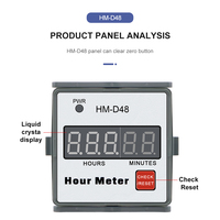Penghitung Waktu Kumulatif Tampilan Digital HM-D48 Timer 220-240VAC Jam Timer Meter