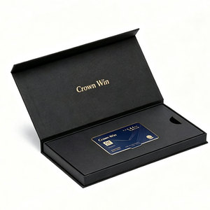 Manufacture Membership Card Rigid Box Rigid Cardboard Packaging Magnetic Credit Vip Card Gift Box Packaging With Insert - Product Image 2