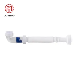 Joyhoo Flexible Wash Basin Stopper Drain Pipe Odor Sink Waste Drain Hose Transparent PP Plastic 42/48 Mm White Modern 3 Years