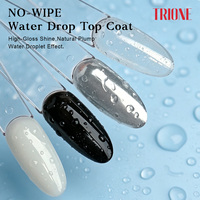 Nouvel arrivage : Top Coat Goutte d'Eau 15ml Transparent Sans Résidu, Gel Polish Effet Gouttelettes 3D pour Nail Art, Marque Privée