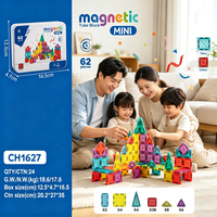 Tuiles magnétiques DIY 3,75 cm et 7,5 cm, blocs de construction avec boîte en fer, jouets éducatifs STEM pour enfants, cadeaux pour la classe et la maison