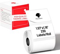 Papier thermique Phomemo pour étiqueteuse M110/M221/M220/M120/M200 pour codes-barres, adresses, envois, logos, entreprises, maison, étiquettes