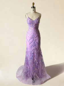 <span class=keywords><strong>Vestido</strong></span> de noche sirena lavanda con tirantes finos y cuello en V de Ocstrade, <span class=keywords><strong>vestido</strong></span> de dama de honor con lentejuelas y <span class=keywords><strong>tul</strong></span>, <span class=keywords><strong>vestido</strong></span> formal para invitadas de <span class=keywords><strong>boda</strong></span>. - Product Image 3