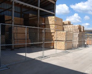 Clôture temporaire à mailles losangées de 6 pi x 12 pi, norme américaine, galvanisée, portable, pour chantier de construction, vente en gros des usines chinoises - Product Image 1