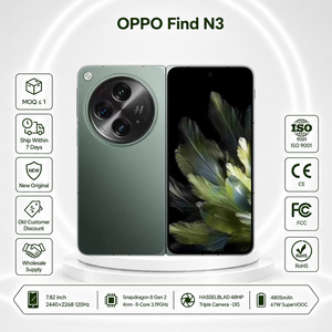 OPPO Find N3 5G สมาร์ทโฟนพับได้ <span class=keywords><strong>ห</strong></span><span class=keywords><strong>น้</strong></span>าจอ AMOLED 7.82 นิ้ว 120Hz Snapdragon 8 Gen 2 กล้อ<span class=keywords><strong>ง</strong></span>หลัง 3 ตัว 64MP ชาร์จเร็ว 67W ระบบปฏิบัติการ Android โทรศัพท์มือถือ oppo - Product Image 1