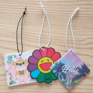 Long lasting fragrance holding Customized Design Cartoon Car Air Freshener With Different Smell For Holiday Promotional Gifts