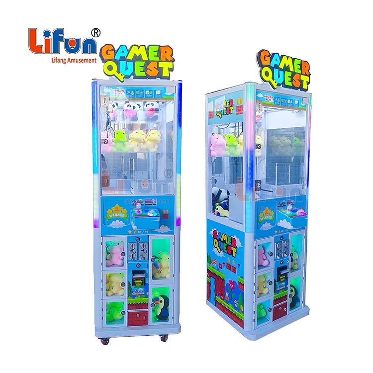 LIFUN Rainny Gamer Quest Crane Claw Machine - 5 Prize Lockers