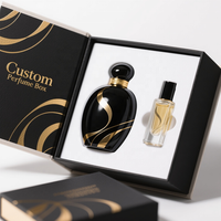 Boîte magnétique personnalisée pour emballage de luxe durable en noir pour parfum